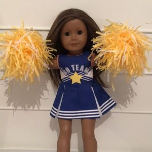 american girl doll cheerleading outfit!